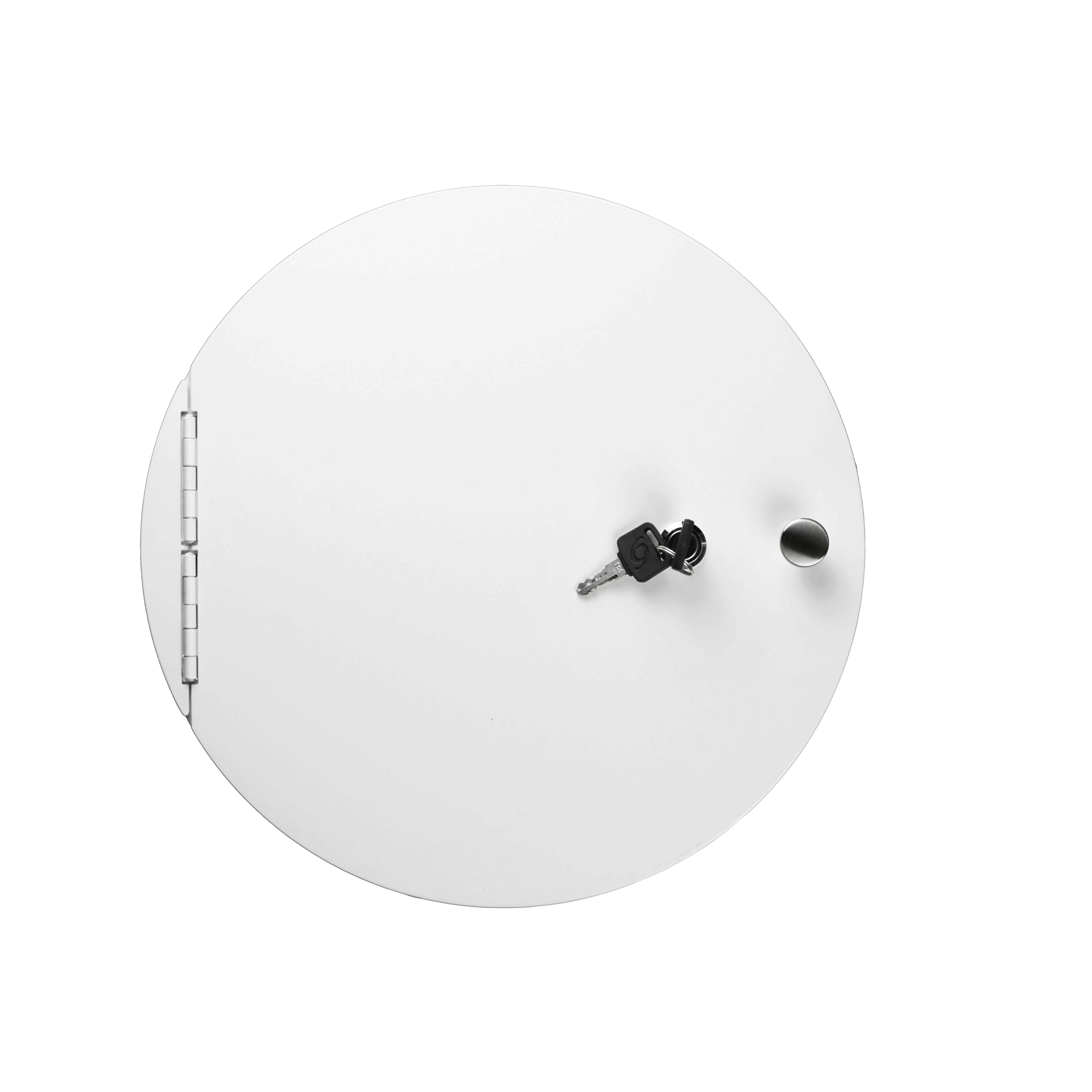 Einwurftür mit Kugelgriff und Schloss Rund 